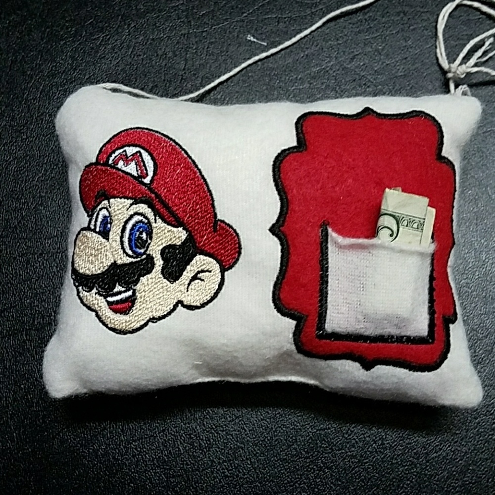 Mario tooth fairy pillow